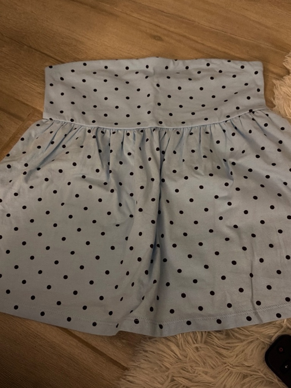 wild fable Light Blue Polka Dot Crop Top